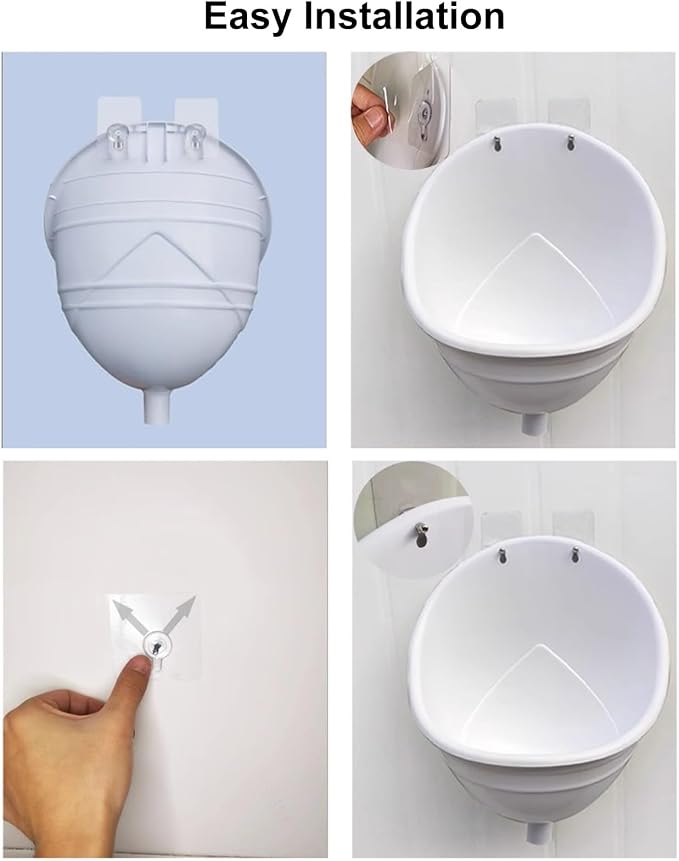 Orinal plástico portátil para hombres azul miniatura 7