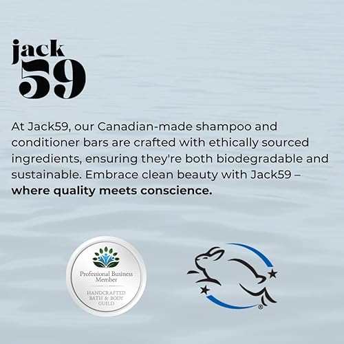 Miniatura 7 de Jack59 Barra de champú para cabello seco o procesado, energiza, con aceites esenciales de pomelo rosa y lima, vegano, pH equilibrado, sin gluten,