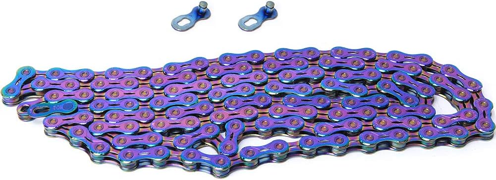 Bike Chain, Bike Variable Speed Chain Steel Colorful Road Bike Derailleur Chains with Bike Chain Links Wonderful Bike Accessory for Mountain Bike, Road Bike