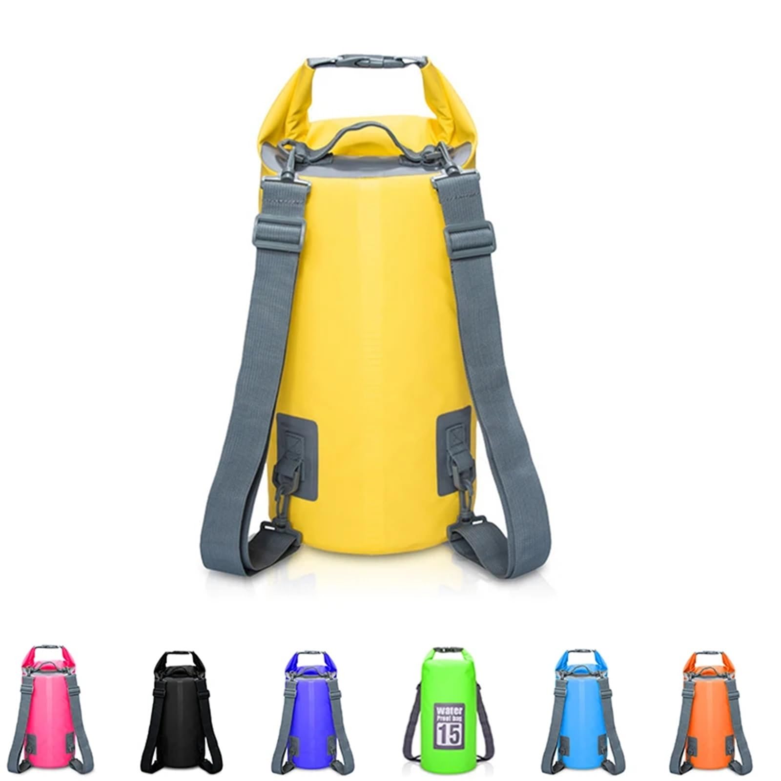 Wasserdichter Beutel PVC Wasserdichter Rucksack Kajak Beutel Outdoor Trekking Schulter Dry Bag Reise Tauchen Boot Ozean Pack Fluss Tasche 5L 10L 15L 20L 30L(Green,10L)