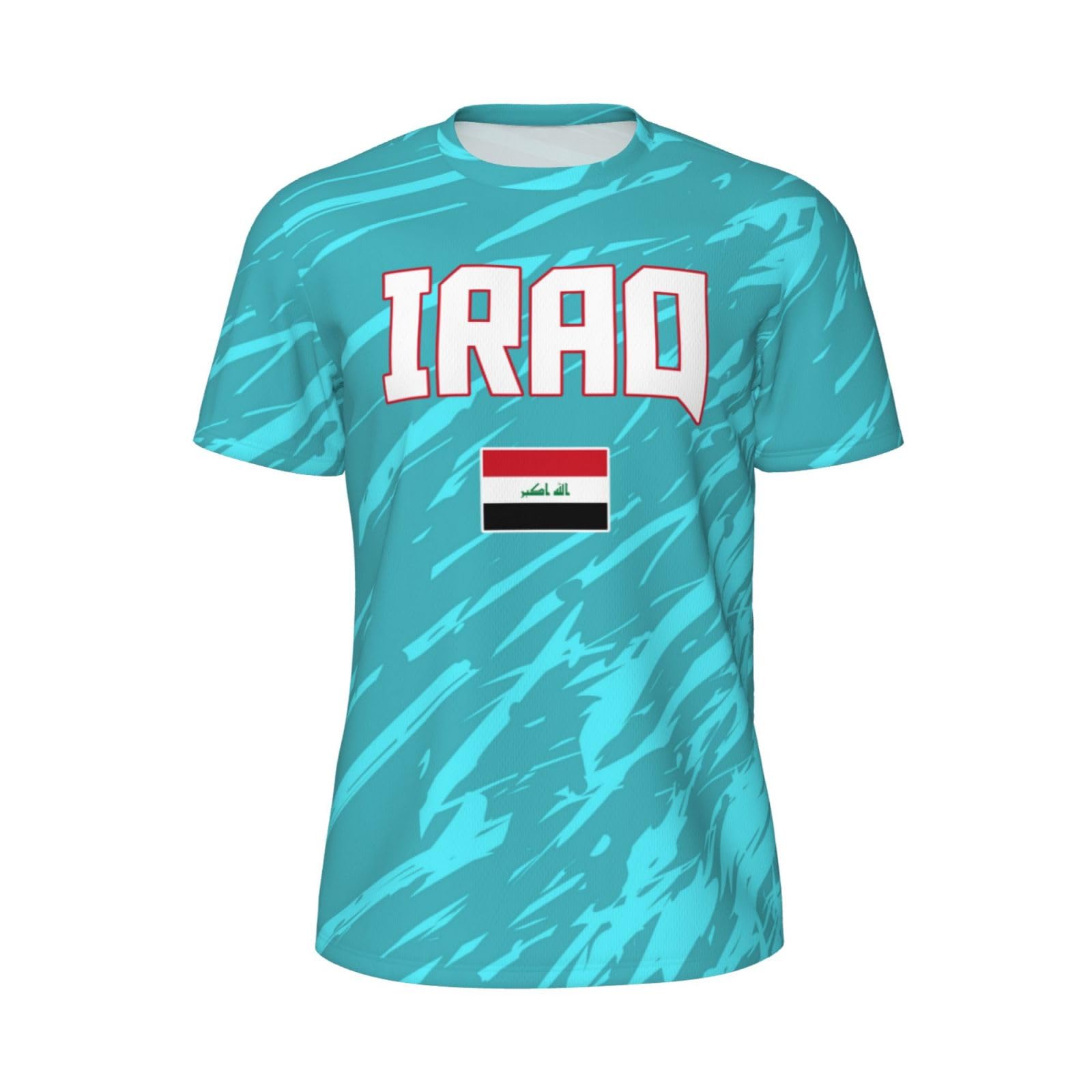 DABOYOZHZH Iraq Flag Cool Iraqans (116) Sports Jersey Mesh T-Shirt 3D Print for Running Cycling Soccer Tennis Fitness Climbing Shirts