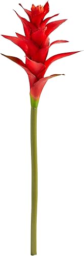 Nearly Natural Flor artificial de bromelia de estrella de 23 pulgadas (juego de 6)