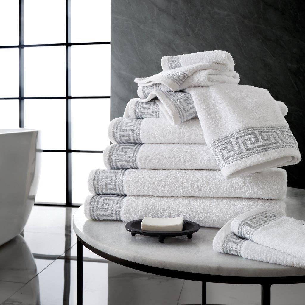 oceanevo® Greek Towels Jumbo Bath Sheets 500GSM Super Absorbent Quick Dry Soft Bathroom Face & Hand Towel (2 Jumbo Bath Sheets, White)