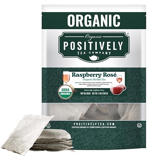 Vista 128 de Organic Positively Tea Company, Bolsitas de Té de Cíder de Manzana de Invierno Rooibos, 20