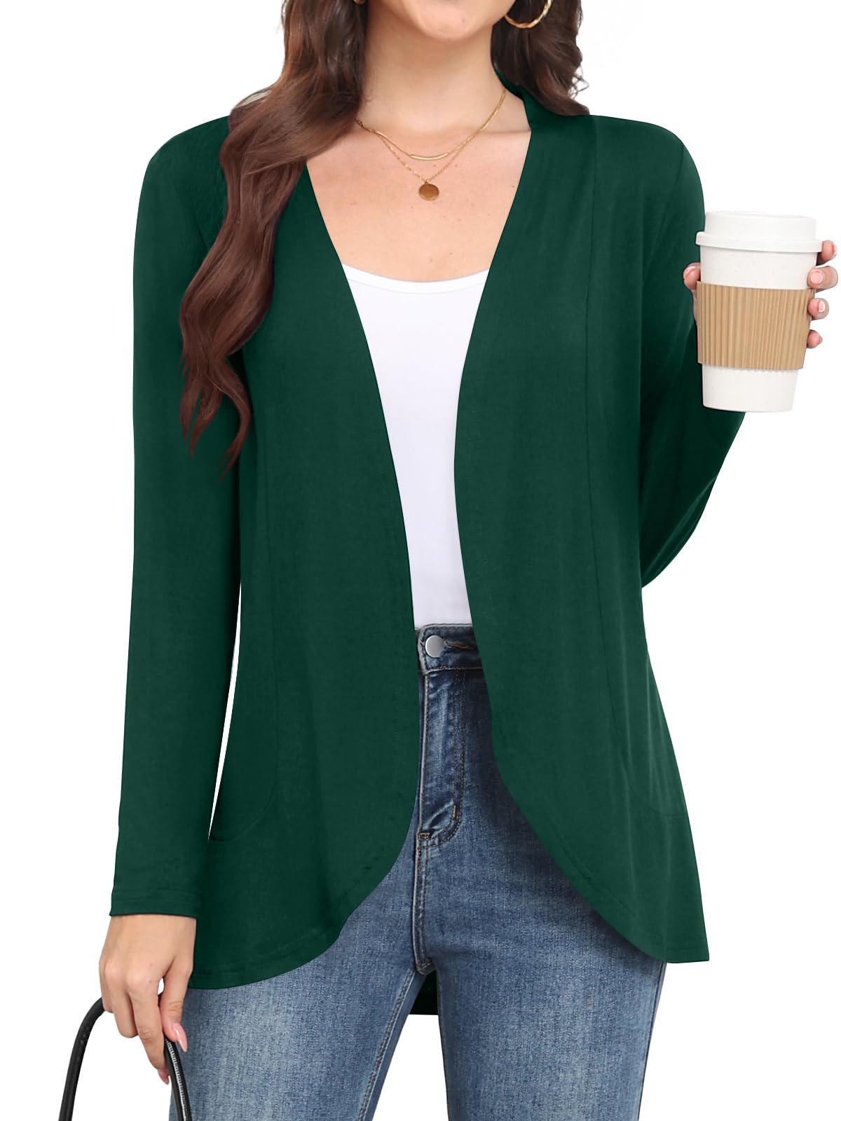 Womens Lightweight Long Sleeve Cardigan Casual Open Front Cardigans for Women Trendy