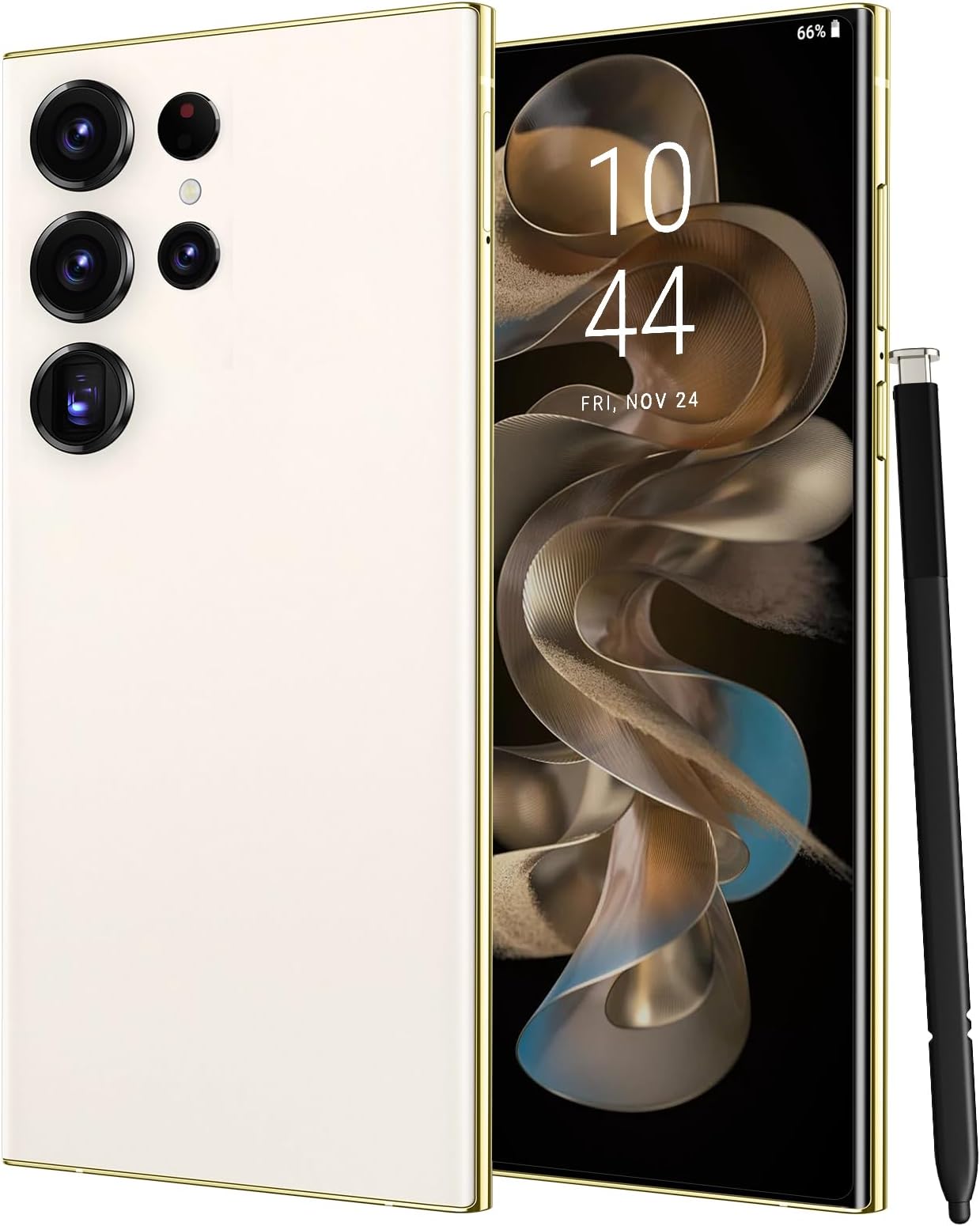 I24 Ultra Cell Phone, 5G Smartphone with S Pen, 8GB+256GB Full Netcom Smartphone, 6800mAh Battery 6.8" FHD+ Display 120Hz 80MP Camera, GPS/Face ID/Dual SIM Phone White