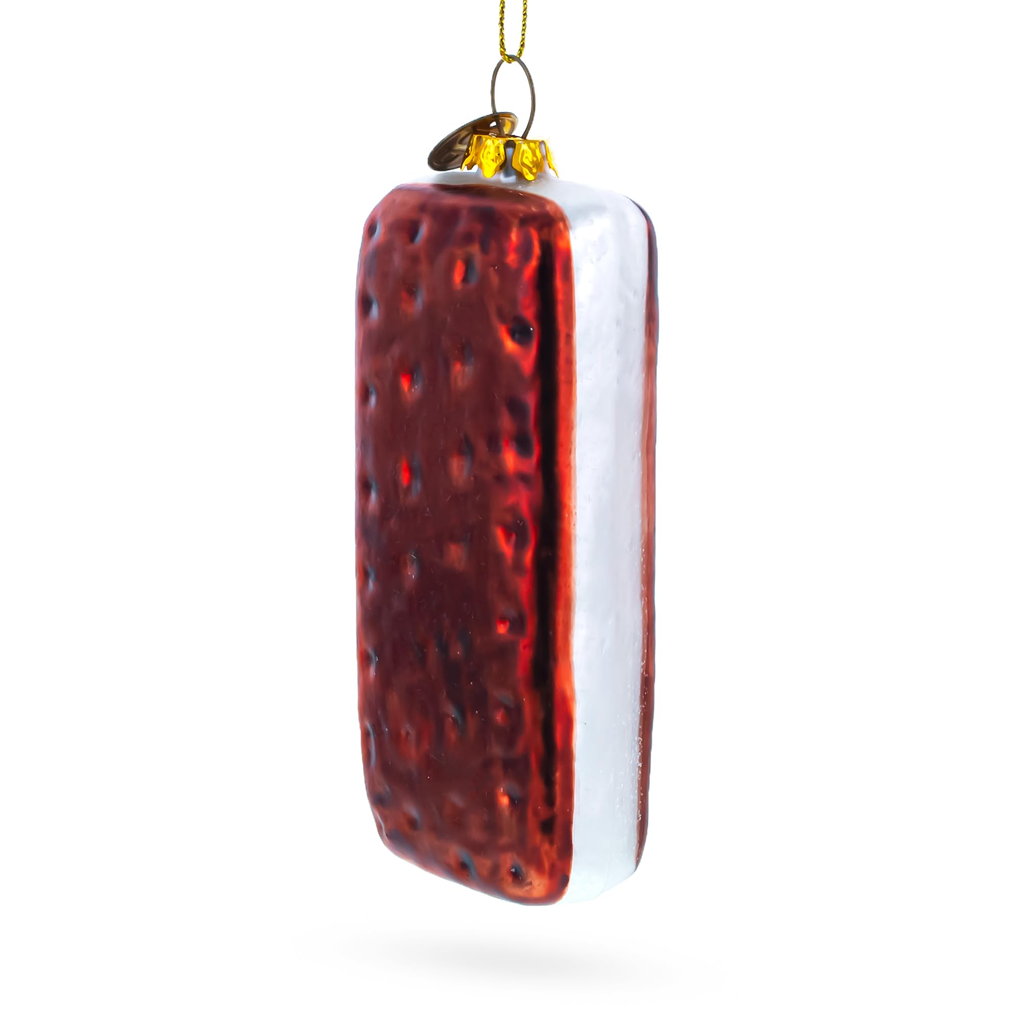 Décoration de Noël en verre BestPysanky biscuit cookie ornement sapin suspendu