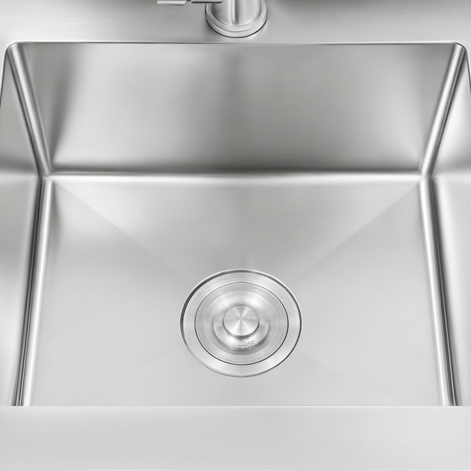 Freistehend Edelstahl Waschbecken, Spültisch mit Wasserhahn und Nterschrank, Einschalen-Küchenspüle, Multifunktionswaschtisch für den Einsatz in Badezimmern, Bauernhöfen, Hinterhöfen 80x55x84cm