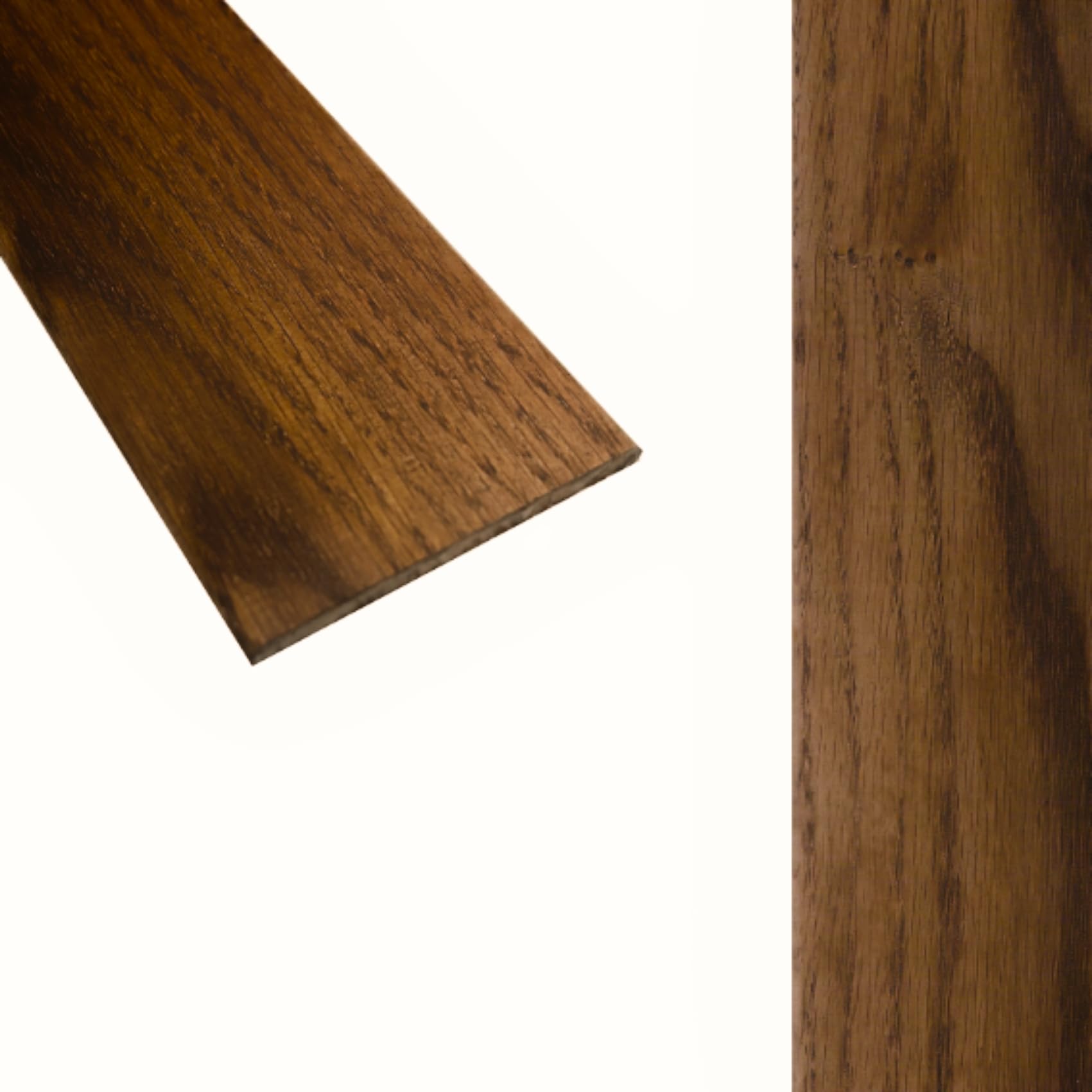Solid Oak Flat Threshold Transition Door Bar 70mm Wide x 6mm Thick - For Solid, Engineered & Laminate Flooring. 0.9m, 1.1.0m, 1.8m or 2.7m Lengths. (Light Brown Walnut Stained Oak, 0.9m)