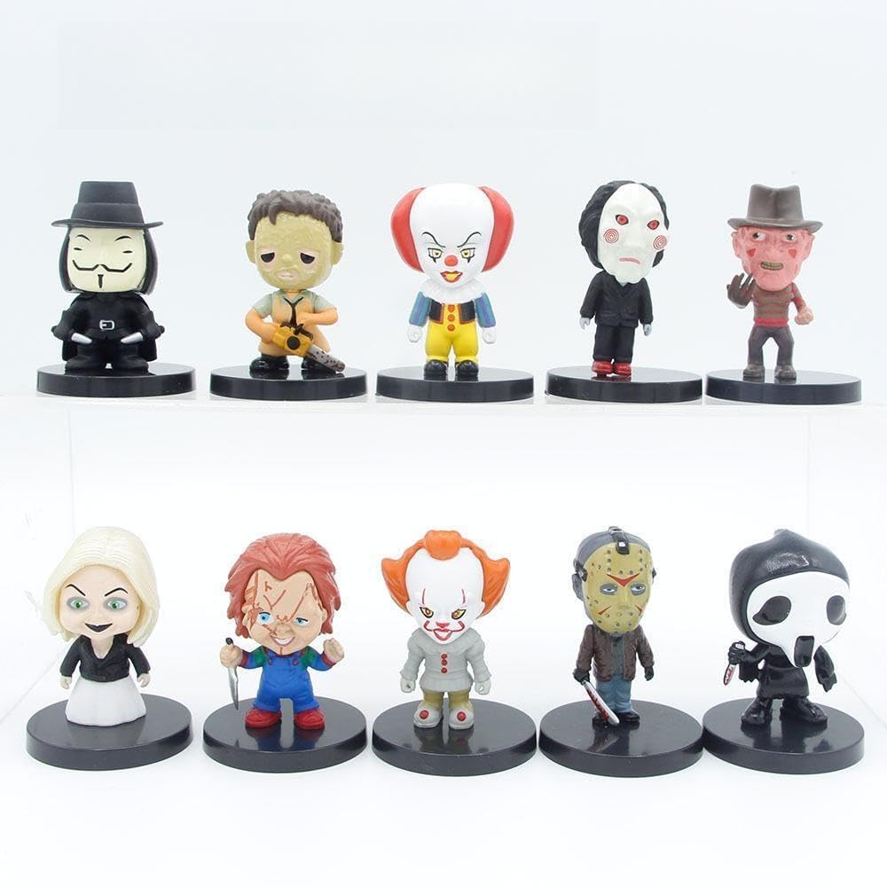 BOENJOY Gifts- Horror Movie Action Figure Set of 10 Toy for Car Dashboard, Decoration, Cake Topper, Office Desk & Study Table (B0DGDCMZSW) Amazon Price History, Amazon Price Tracker
