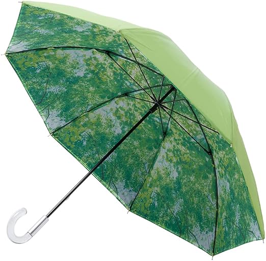 Amazon ムーンバット Estaa エスタ 断熱日傘 長傘 50ｃｍ フォレスト ライトグリーン 長傘 通販