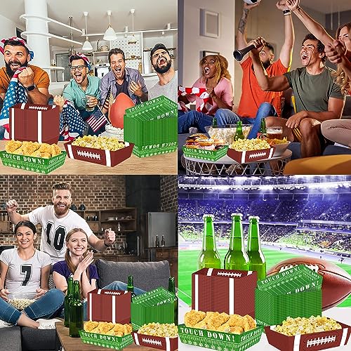 50Pcs Football Party Favors & Supplies - Paper Food Tray, Disposable Serving Boats for Football Birthday Party & Superbowl Decor - Image 8