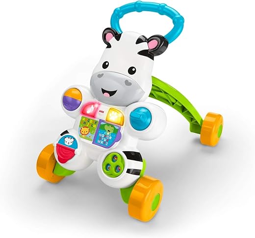 Fisher Price Zebra Primi Passi Spingibile, Giocattolo Elettronico Educativo con Musica e...