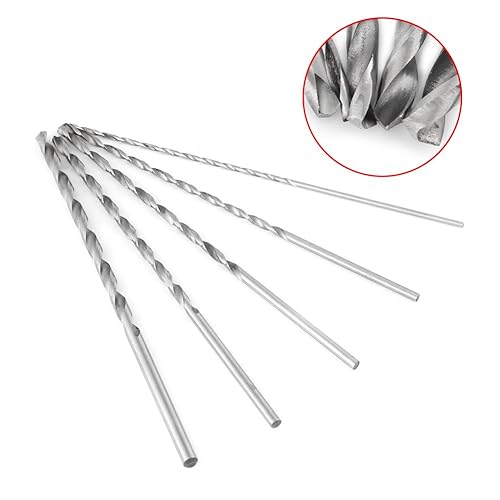 Miniatura 5 de 5 brocas en espiral de vástago recto extra largo, kit de brocas extralargas, ideal para la mayoría de trabajos y materiales de perforación