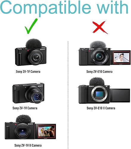 Miniatura 10 de XANAD Funda negra para cámara de vlog digital Sony ZV-1  ZV-1F  ZV-1 II con kit de accesorios Vlogger trípode (GP-VPT2 BT) y micrófono