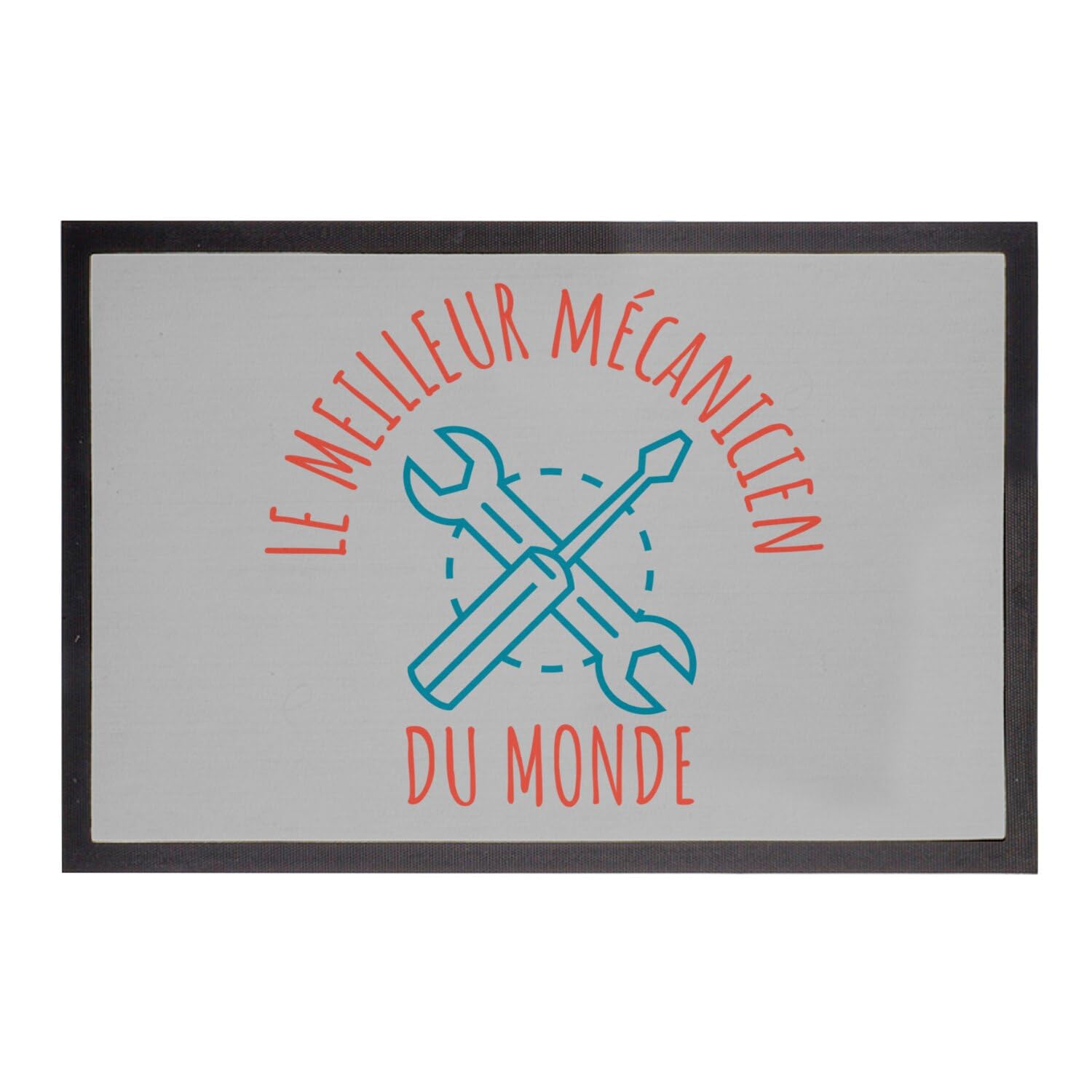Paillasson Gris 75x50cm de propreté sur le thème de l'automobile et des moteurs