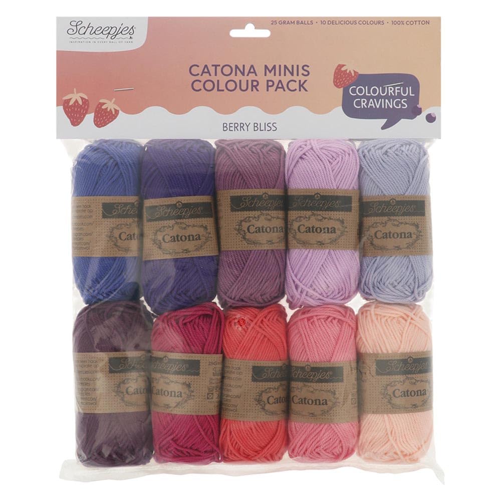 Berry Bliss Color Pack 10x25g Skeins For Knitting Crochet Scheepjes ...