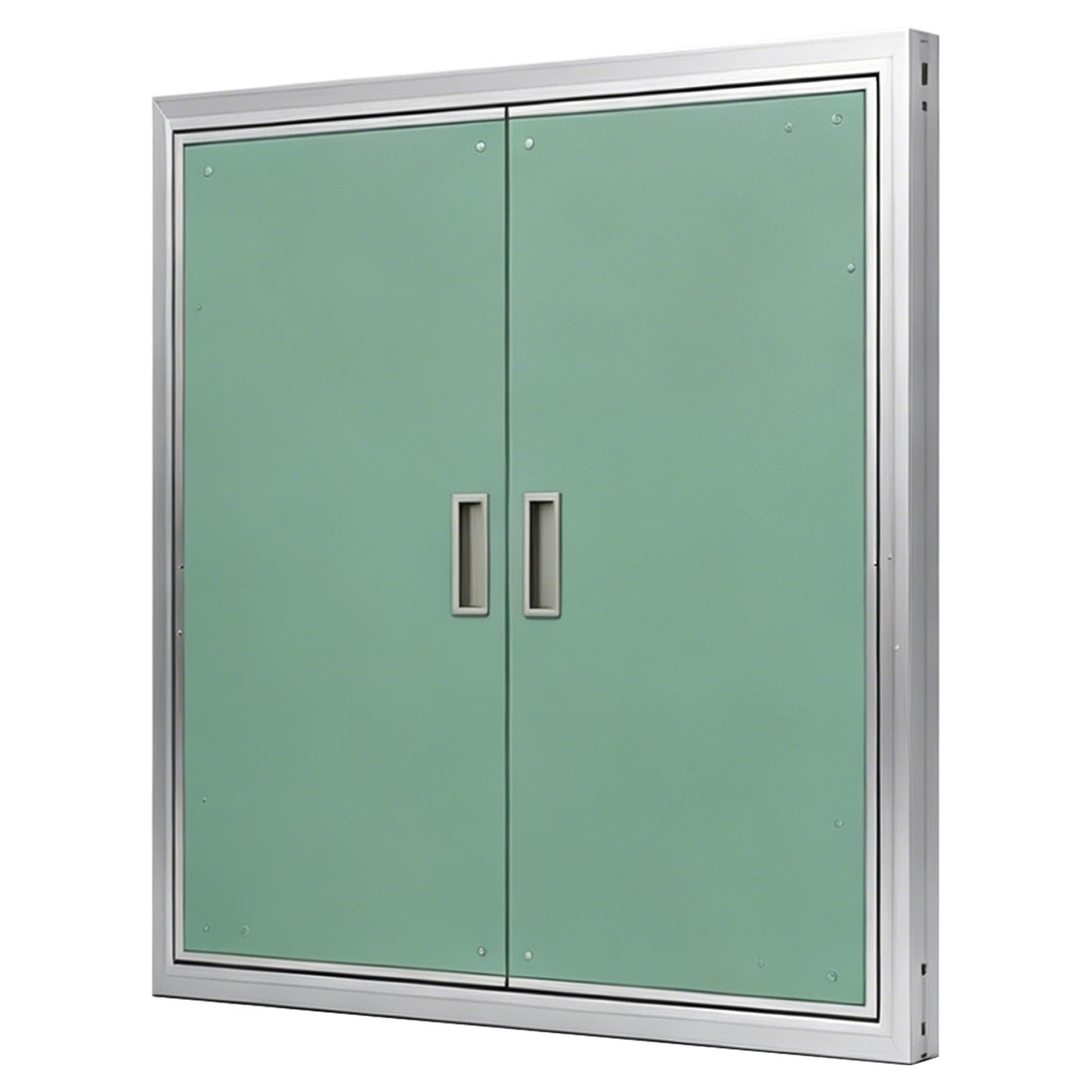 Double Door Drywall Access Panel with Aluminum Frame Flush Wall Access Panel, Moisture Resistant Ceiling Access Panel for Plumbing HVAC Maintenance(65x65cm/26x26in)