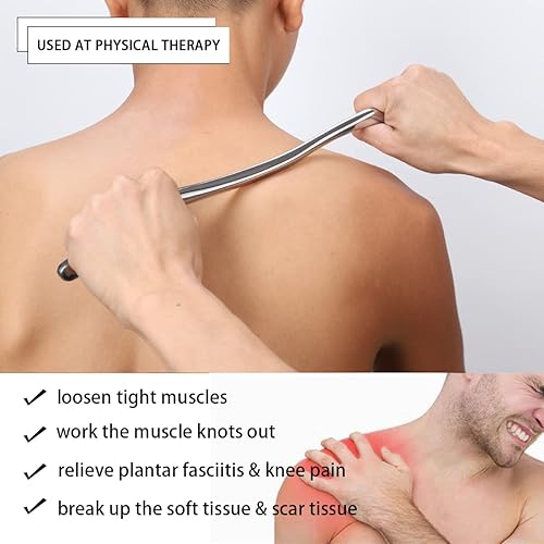 Miniatura 3 de Allshow Gua Sha - Herramienta de masaje para raspado, herramientas IASTM, herramienta de barra larga para músculos grandes, gran herramienta de