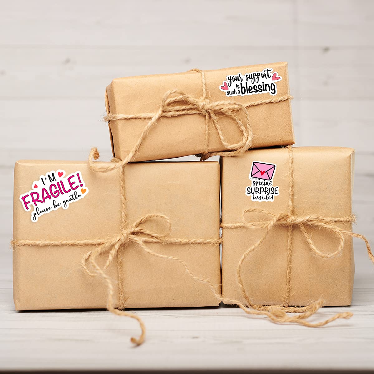 Wailozco I’m Fragile Please Be Gentle Stickers,Thank You Stickers,Handmade Stickers,Small Shop Stickers,Envelopes Stickers for Small Business, Online Retailers,Handmade Goods,500 Labels Per Roll