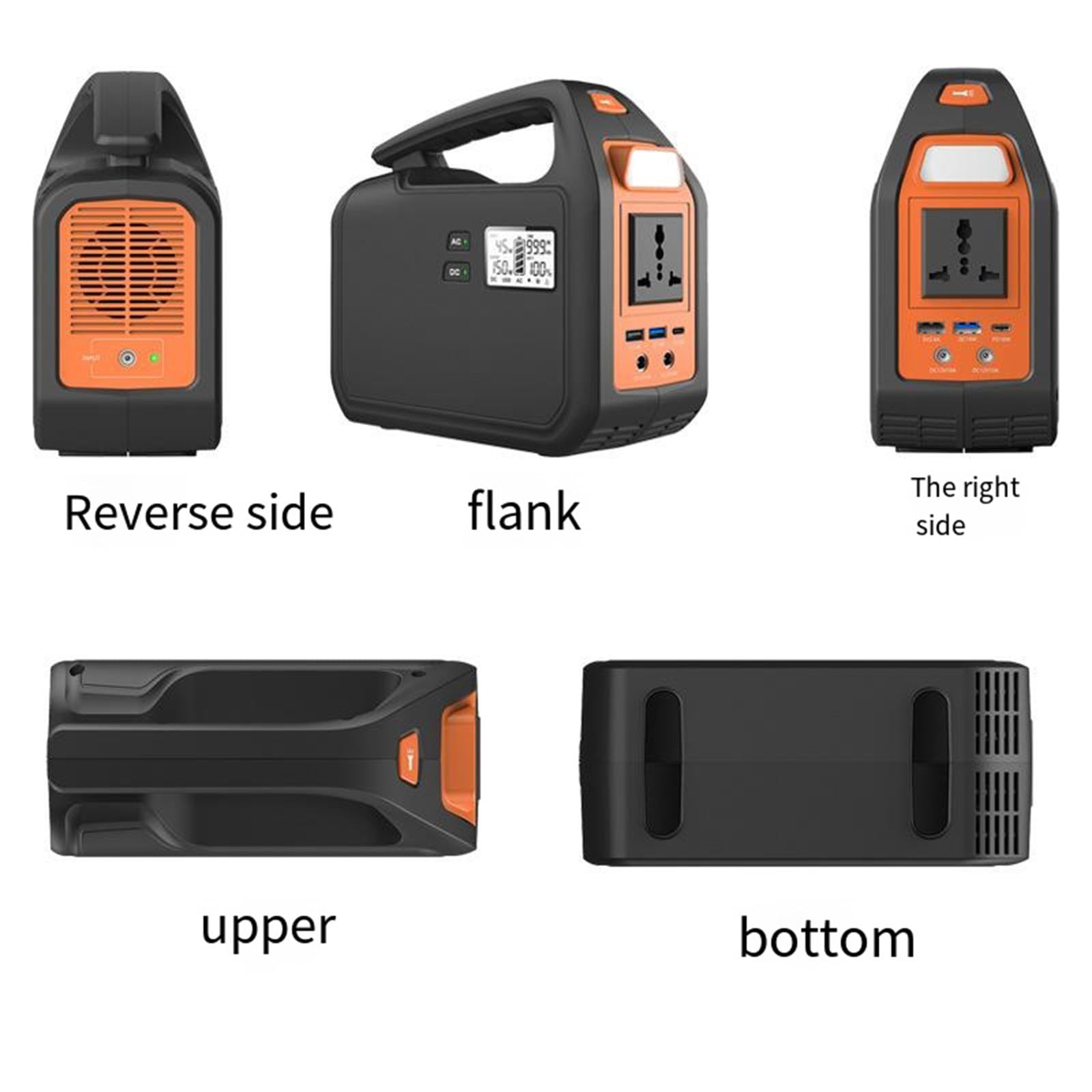 Alimentation Solaire de Secours 150 W, Portable, avec Batterie au Lithium, pour Camping-Car, Aventures en Plein air, urgences