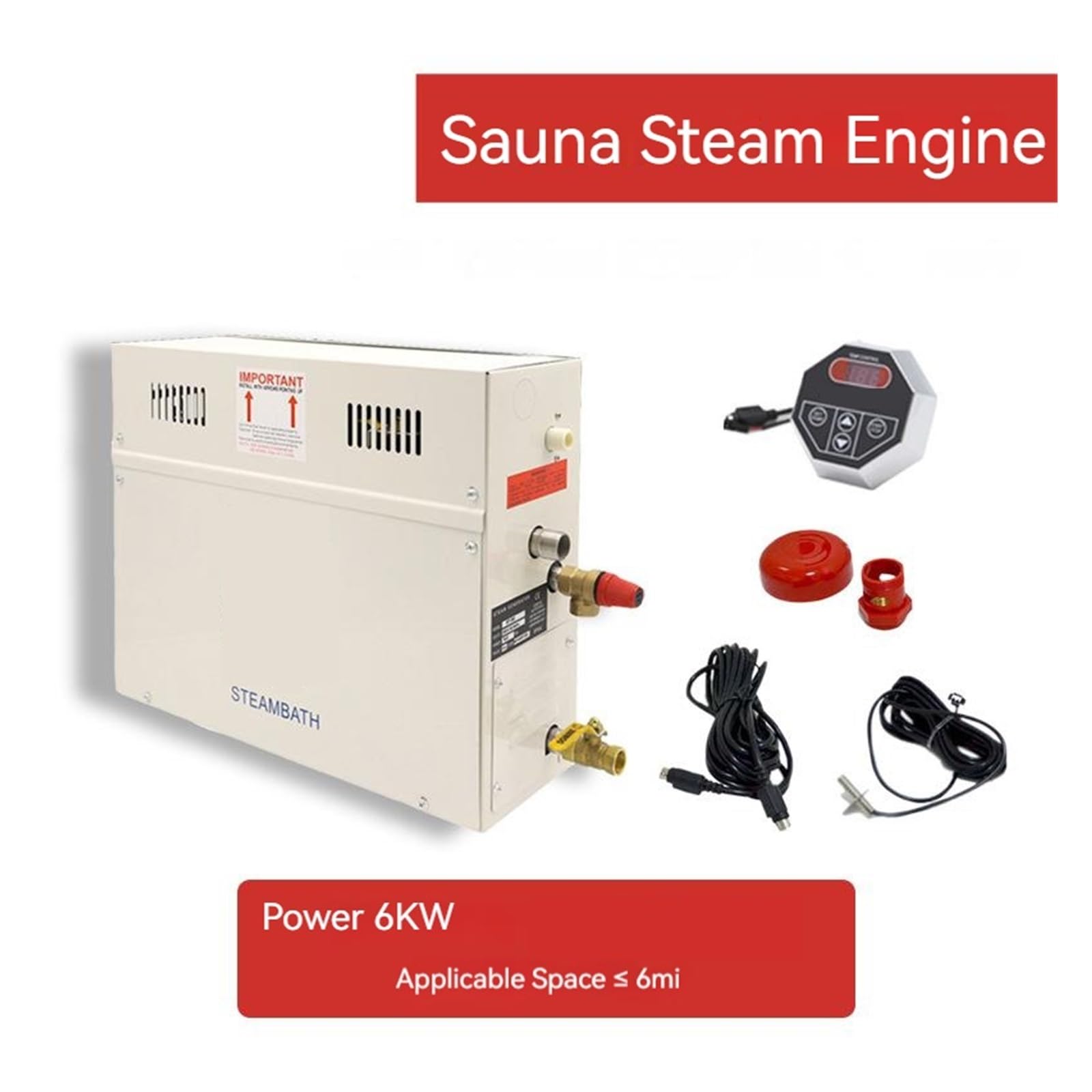 Générateur De Vapeur 3kw 4,5 Kw For Douche, Machine À Domestique, Bain Sauna, SPA, Avec Contrôleur Numérique DéTente à La Maison(4.5kw)