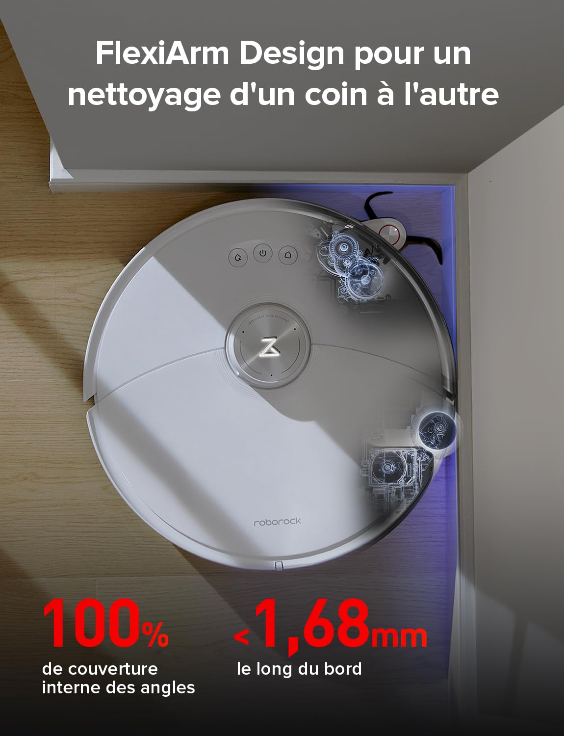 roborock Robot aspirapolvere S8 MaxV Ultra con funzione di pulizia e mocio sollevabile, 10.000 Pa, lavaggio mocio ad acqua calda da 60 °C, tutto in uno