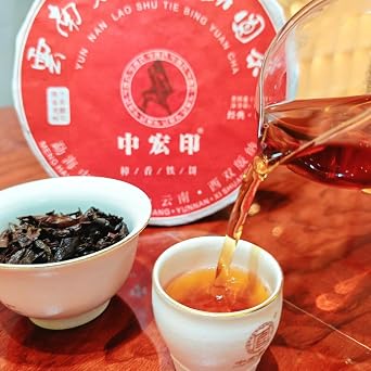 Yiwu Zhangxiang Pu'er Ripe Tea, Yunnan Old Tree Cake Tea 357g Taste Traditional Charm