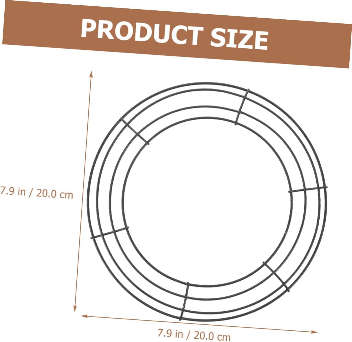 Garneck 10pcs Round Iron Wreath Frame for Crafts Hoops for Rustic Decor for Holiday Wreaths Weddings and Display