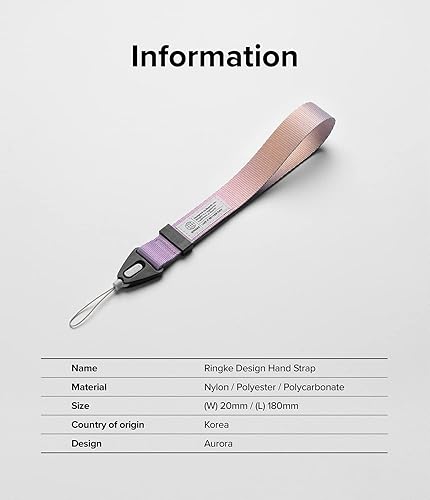 Miniatura 7 de Ringke Correa de mano correa de muñeca para teléfono diseñada para correa de cámara y correa de teléfono, cordón universal ajustable resistente