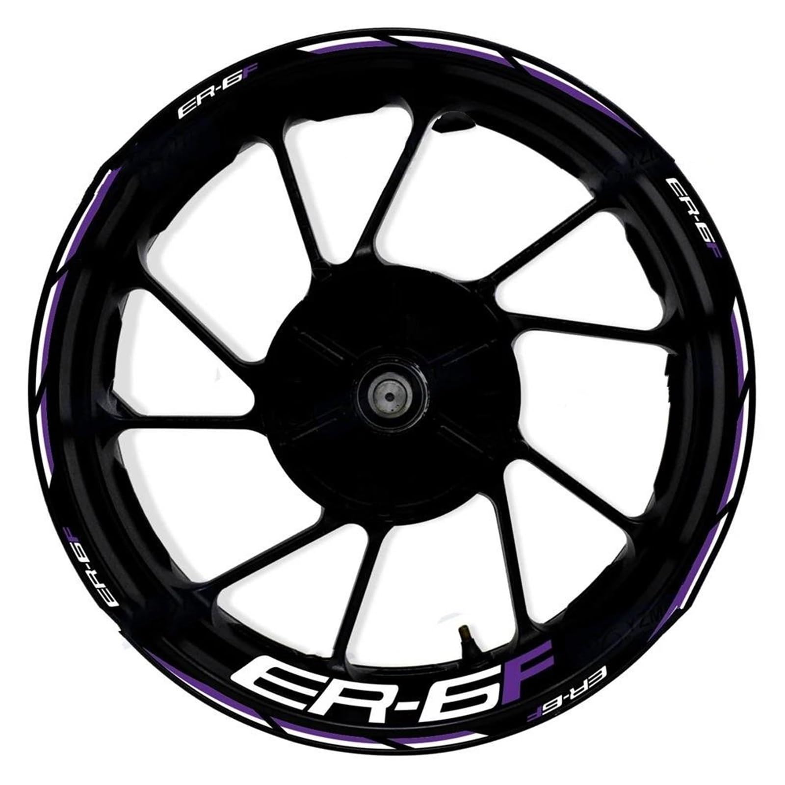 Motorcycle 17 Inch Front and Rear Wheel Hub Decal Modified for Kawasaki ER-6F ER6F ER 6F Rim Stickers(Color20)