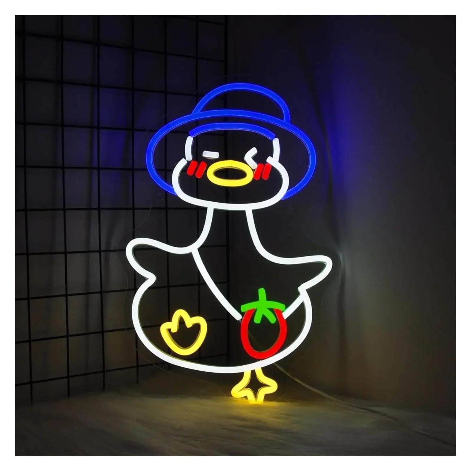 LEMST Signs Lamp Duck Neon Sign Neon Light Sign for Wall Decor USB Powered Illuminated Neon Sign for Room Home Bar Game Room Decoration 42x27.3cm