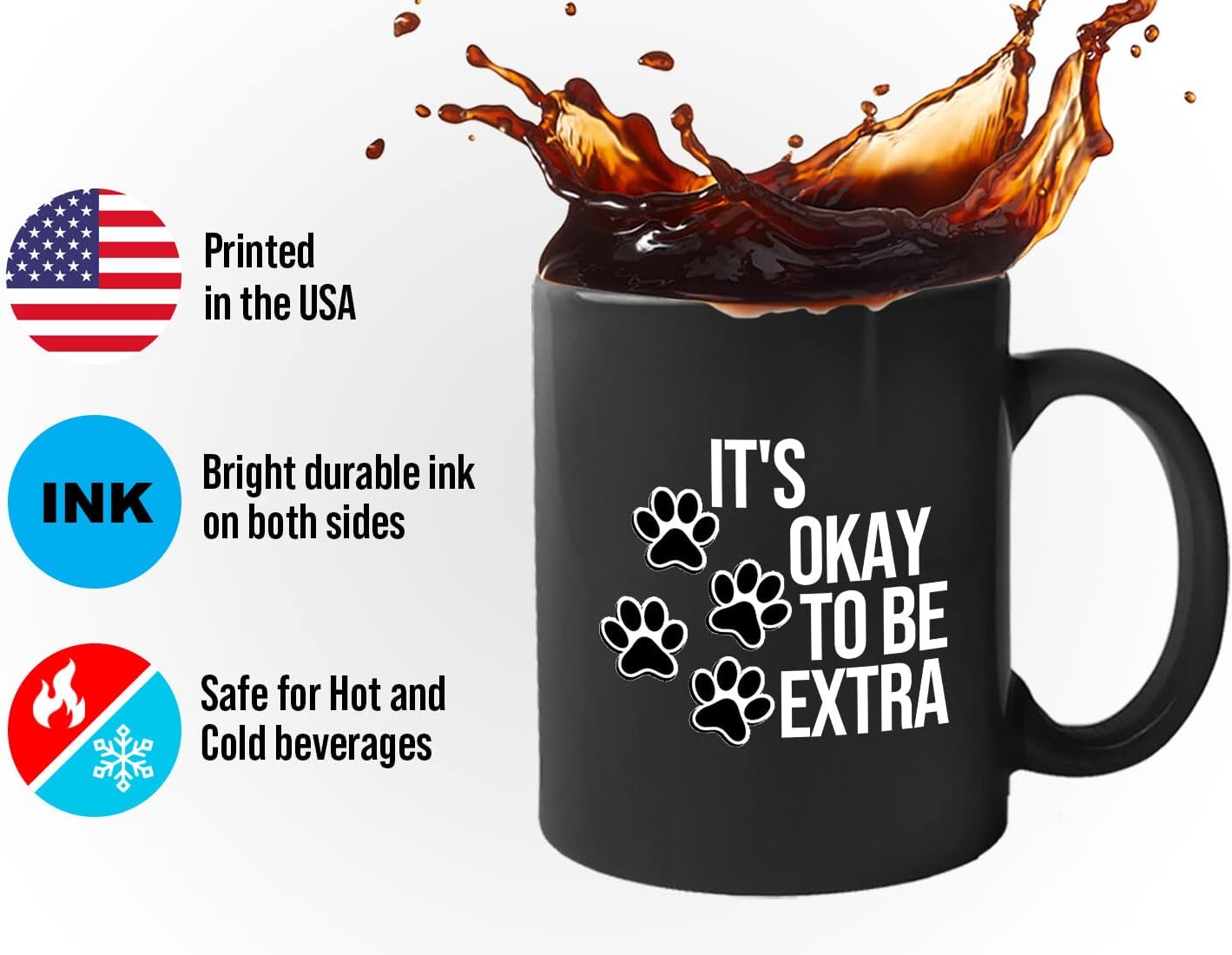 Veterinarian Coffee Mug 11oz Black - it's okay to be extra - Marine Veterinary Nutrition Dietary Clinical Anesthesist Equine Zoology Dentistry Surgical Internal Medicine