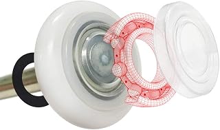 DURA-LIFT Ultra-Life MAX 2" Sealed 6200ZZ Nylon Garage Door Rollers, 4" Stem - Quiet Durable Pack of 10