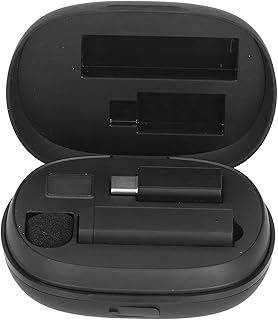 Lavalier Lapel Microphone, Clip-on Lapel Mic Lavalier Style Blocking Surrounding Noise Automatic Pairing 2.4Ghz Wireless Mini for Live Streaming for PC(Equipped with one more Apple adapter set)