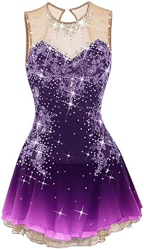 Handmade Skating Suit Girls Women Figure Skating Dress Gymnastics Leotards Roller Ice Skating Competition Costume