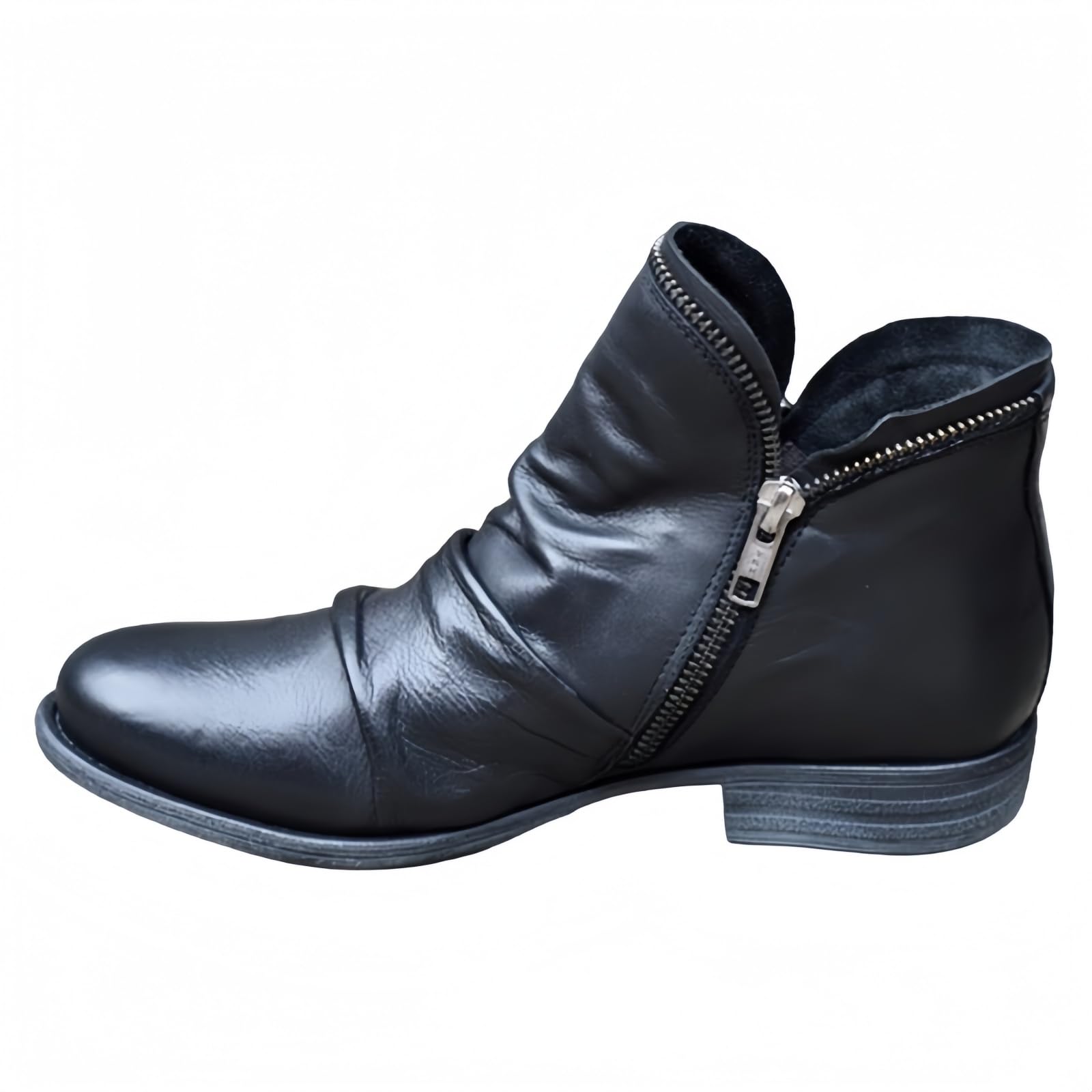 Womens Ankle Boots Short Flat Classic Low Heeled Short Booties Casual Comfortable Boots