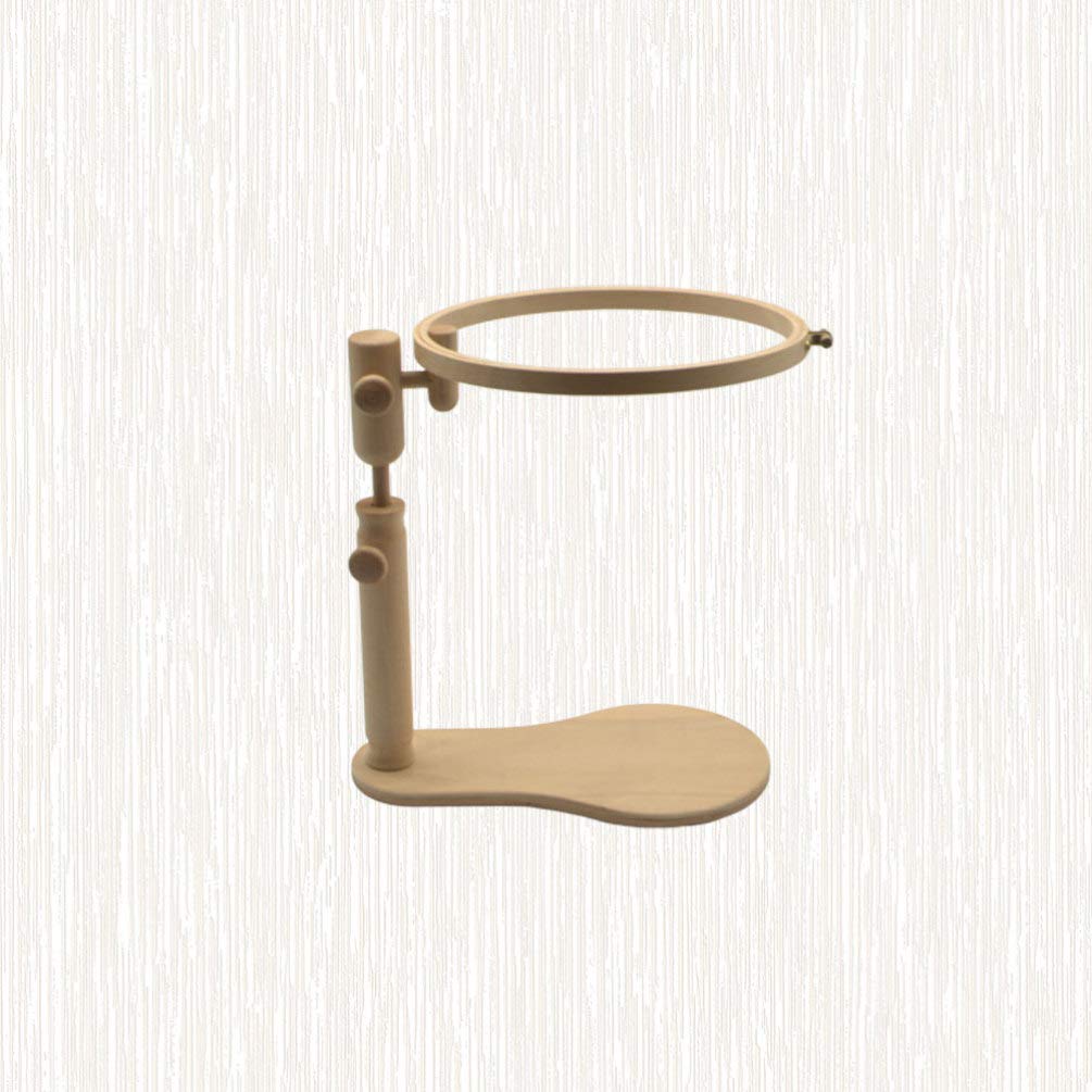 Exceart Kit De Bordado Kit Bordado 1 de Bastidor de Bordado Redondo Marco de Punto de Cruz de Madera Ajustable (Aro de de Bordado de 24 Cm de Diámetro) Mensulas De Madera Embroidery Kit