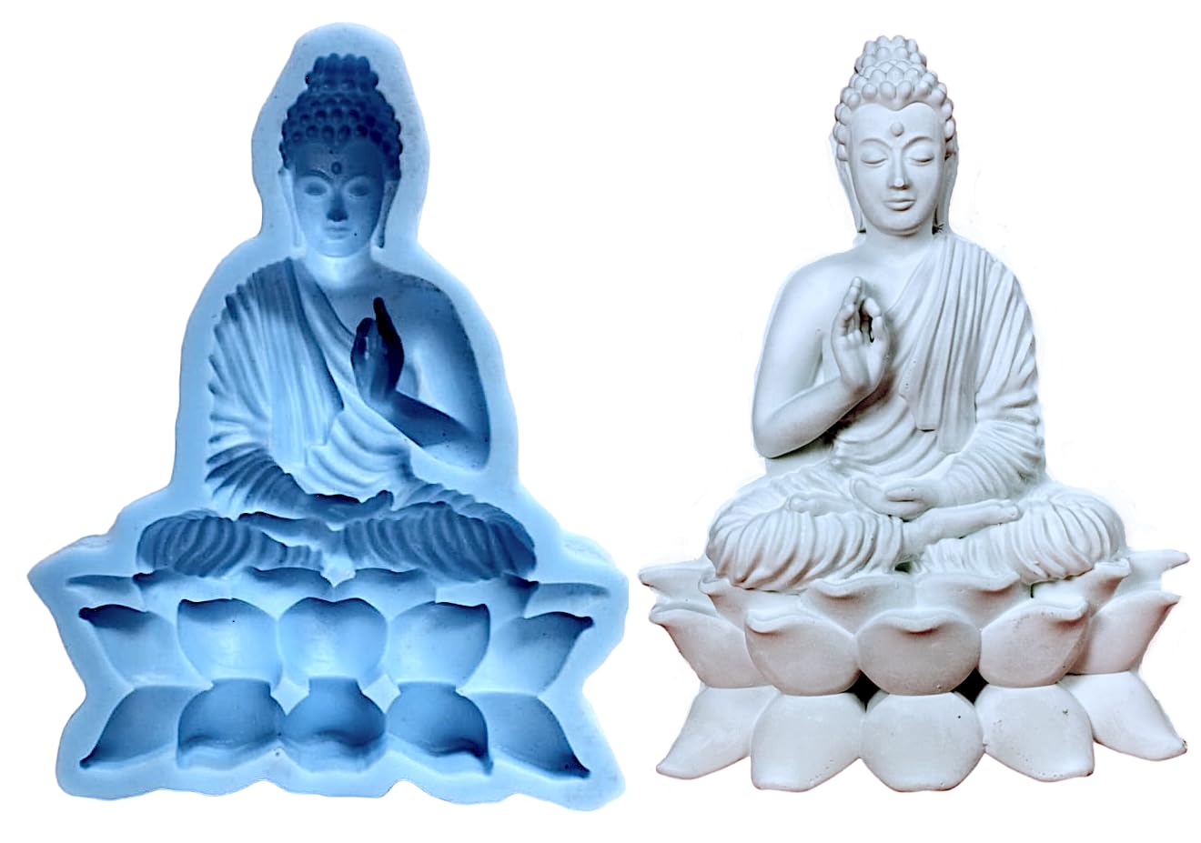 BBC_Statue of The Buddha, Siddhārtha Gautama and Buddha Shakyamuni,Founder of Buddhism, Born in Lumbini, Nepal,Fondant Silicone Mold flexibleand Reusable Silicone Mould-image-48