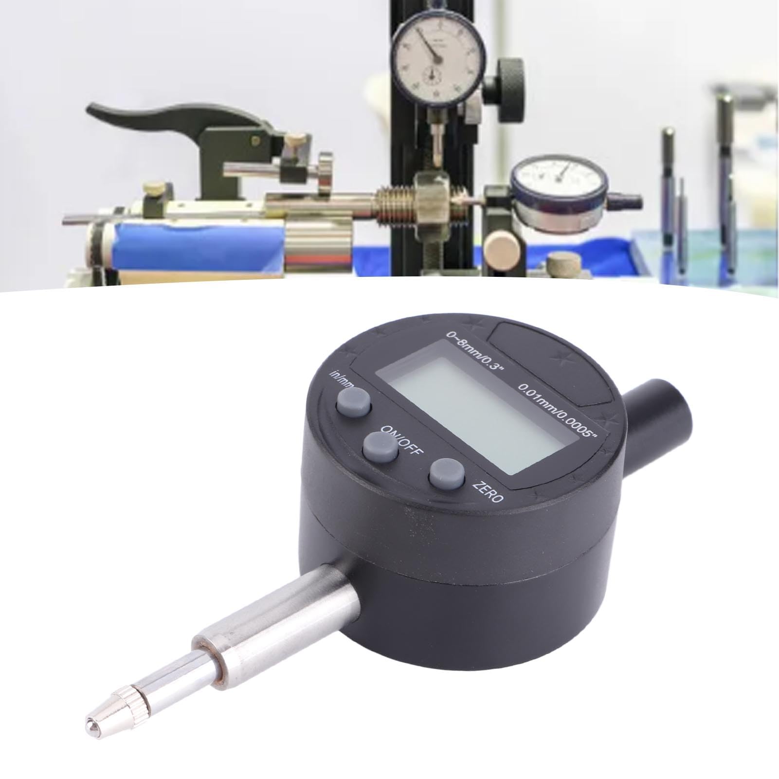 Comparatore digitale Micro elettronico ad alta precisione Risoluzione 0,01 mm Portata 0-8 mm Strumento di misurazione per ingegneria di precisione Lavoro industriale Lega di