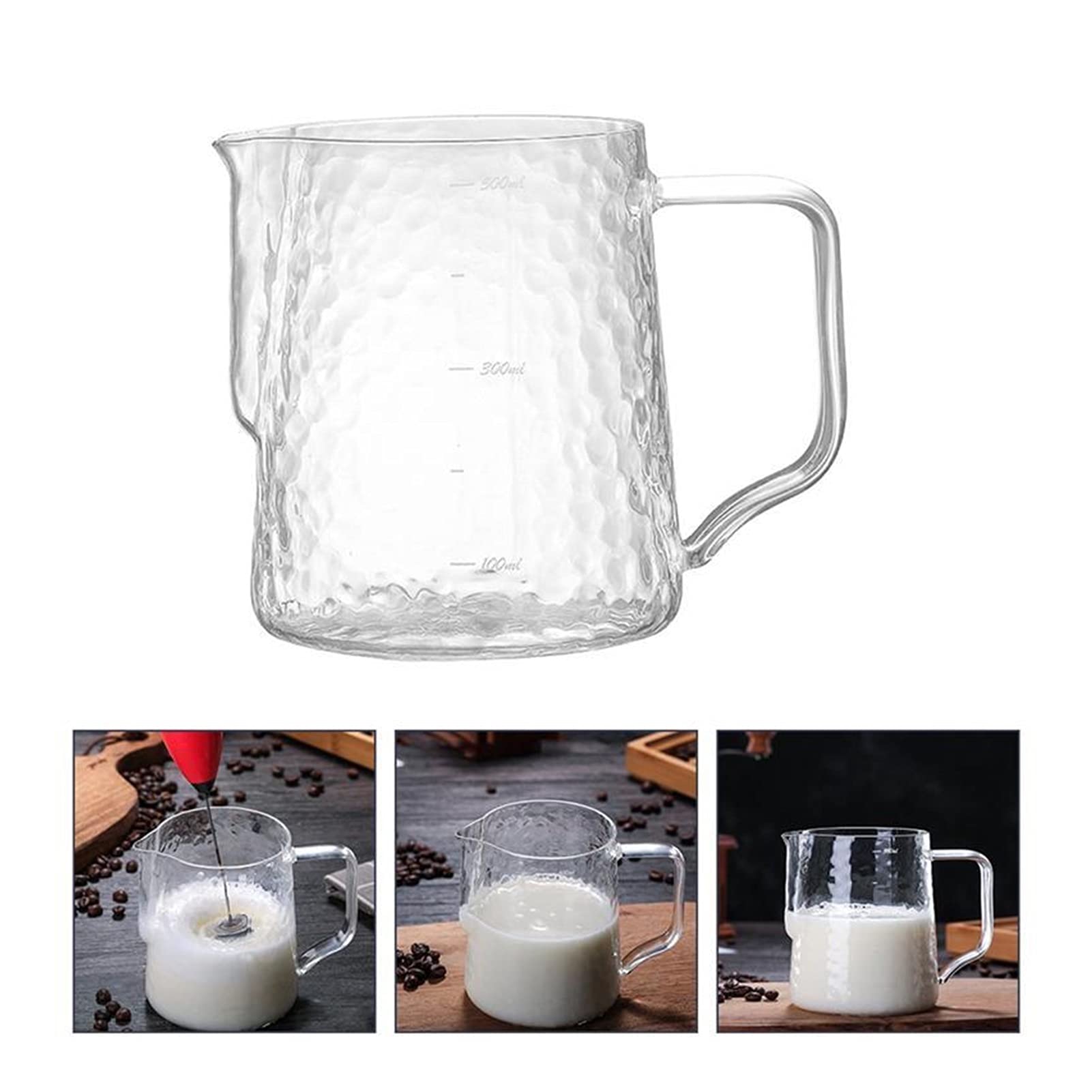 Platillo de 500ml, Jarra de Espuma Gruesa, Taza de Vidrio para café expreso, Taza medidora, Taza de Espuma de café para Platos caseros