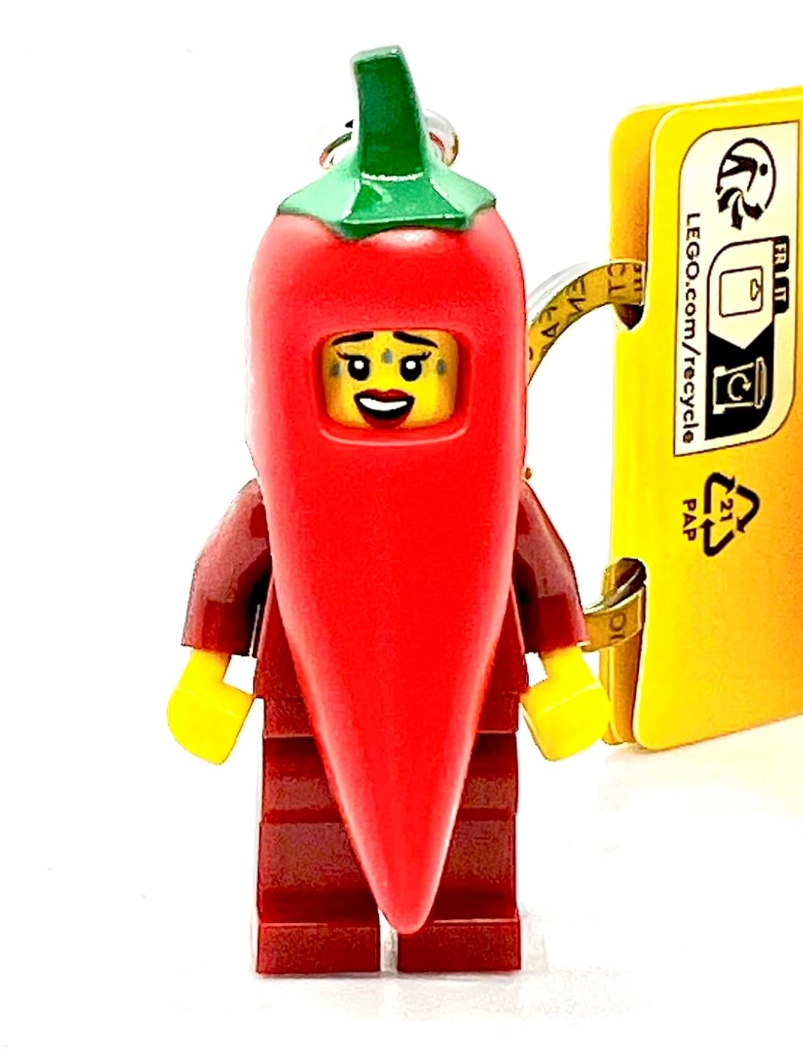 Lego 854234 Chili Pepper Girl Keychain Minifigure Age 6 - red