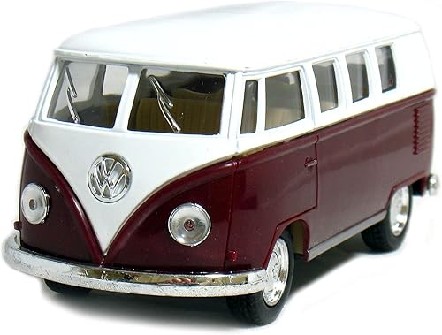 Miniatura 8 de Juego de 4 Volkswagen Van Classic 1962 de 5 pulgadas escala 132 verdegranaterojoamarillo