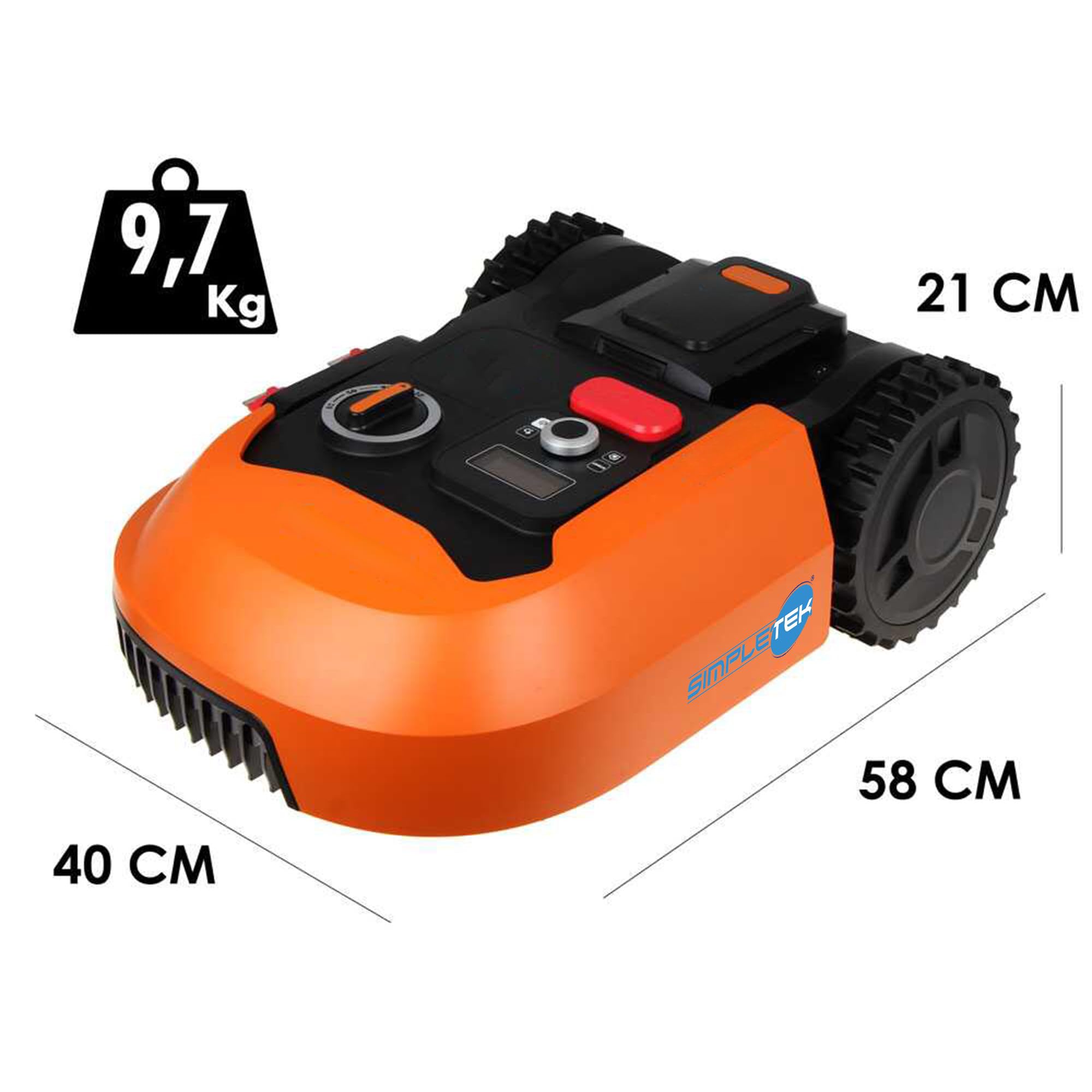 SIMPLETEK - Robot Tondeuse M500 Plus - Couverture jusqu'à 500 m² - Wi-Fi et Bluetooth - Technologie Cut-to-Edge - Avec f — vue 2