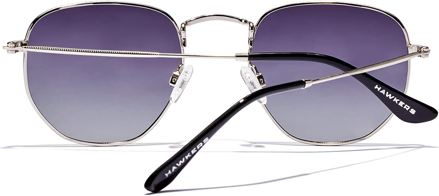 Hawkers Sixgon Drive - Polarized Sunglasses Men and Women - Sunglasses Womens and Mens (Grey Polarized · Silver Ct)