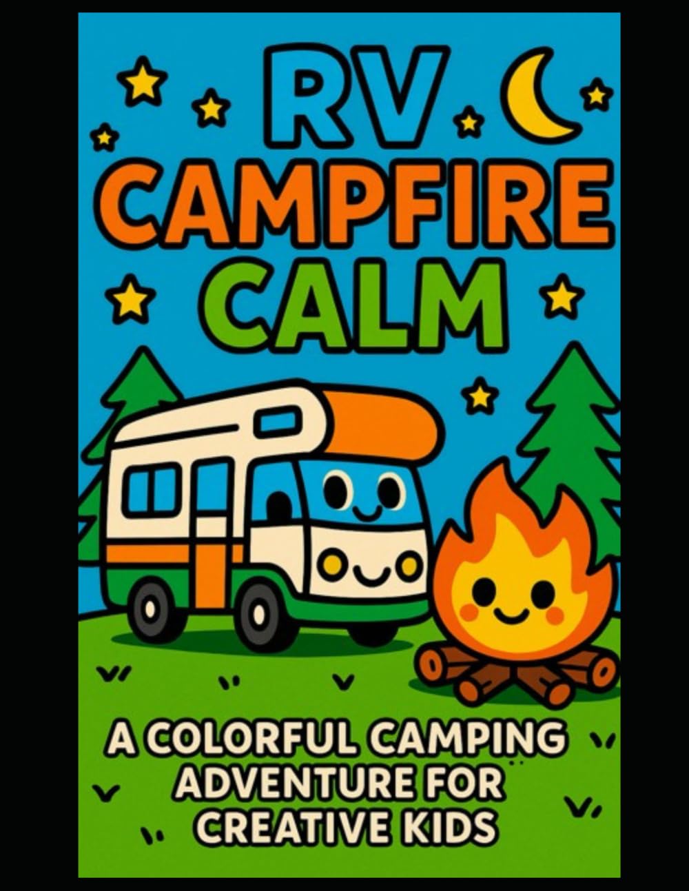 Campfire Calm: A Camping Adventure Coloring Book for Kids