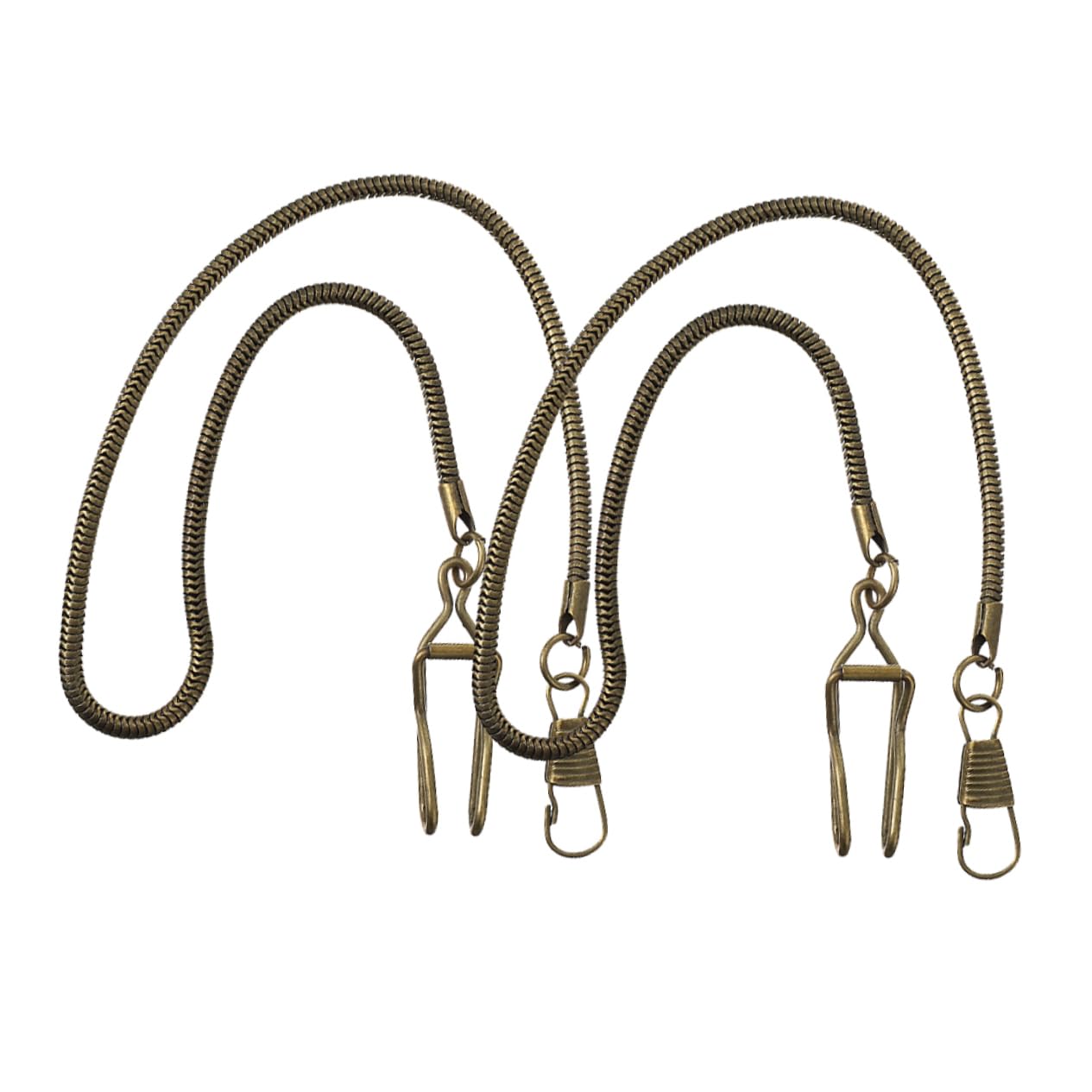 FRCOLOR 2pcs Vintage Pocket Watch Chains for Men Decorative Waistcoat Accessories Smooth Finish Elegant Design Fit for Various Pocket Watches