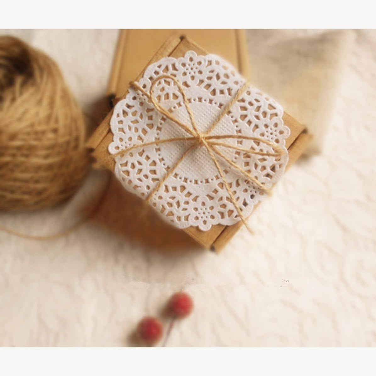 Natural Jute Twine String 3 Ply 2mm Heavy Duty Rope for Arts Crafts and Gardening, Cut Freely for Packing Material and Festive Decoration, Beige Color, 130 Meters Length