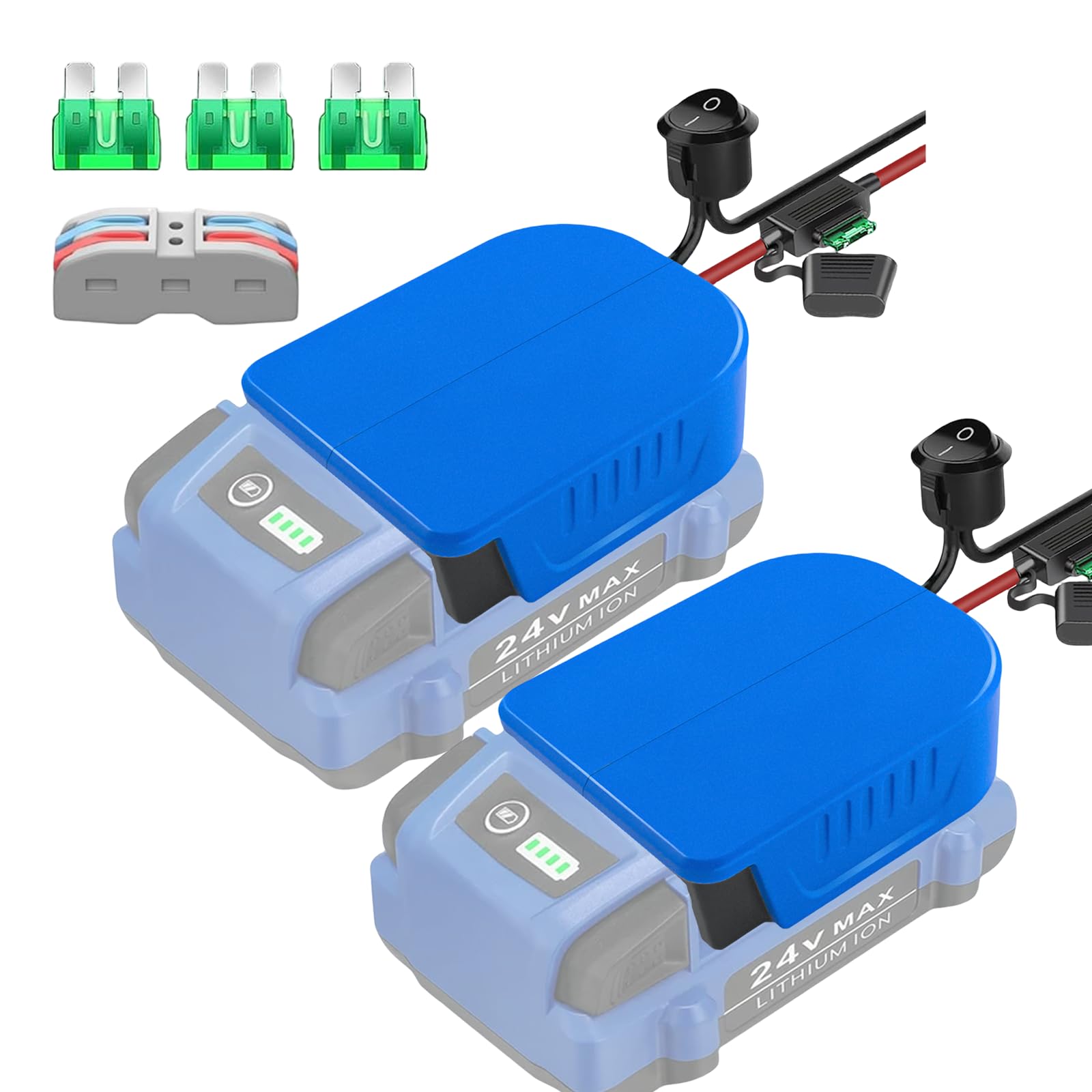 Amazon.com: 2Packs Power Wheels Adapter for Kobalt 24V Max Battery