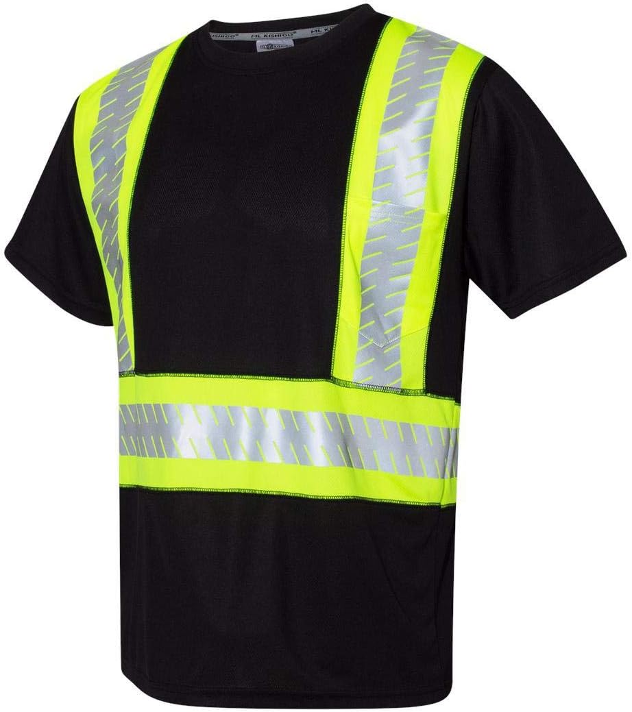 ML Kishigo Enhanced Visibility Contrast T-Shirt M Black/ Lime